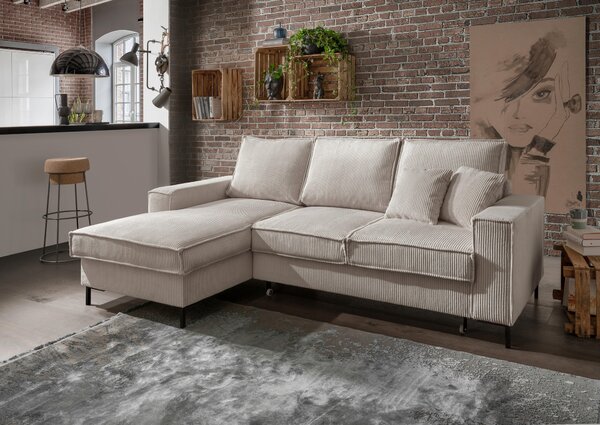 ROHOVÁ SEDAČKA, textil, béžová P & B - Sedací soupravy, Online Only
