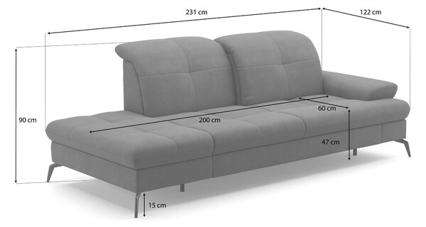 LENOŠKA, textil, šedobéžová Sit & More - Online Only sedačky, Online Only