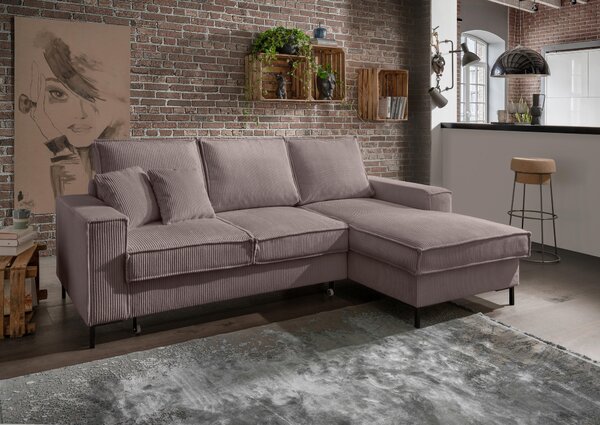 ROHOVÁ SEDAČKA, textil, šedavě hnědá P & B - Sedací soupravy, Online Only
