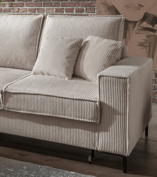 ROHOVÁ SEDAČKA, textil, béžová P & B - Sedací soupravy, Online Only