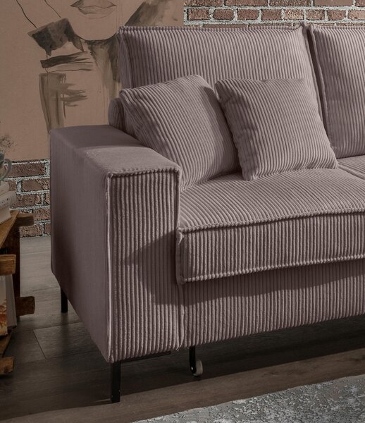 ROHOVÁ SEDAČKA, textil, šedavě hnědá P & B - Sedací soupravy, Online Only