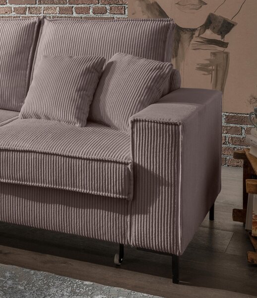 ROHOVÁ SEDAČKA, textil, šedavě hnědá P & B - Sedací soupravy, Online Only