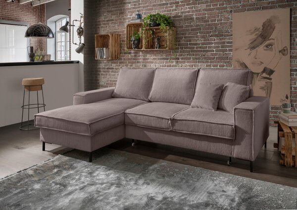 ROHOVÁ SEDAČKA, textil, šedavě hnědá P & B - Sedací soupravy, Online Only