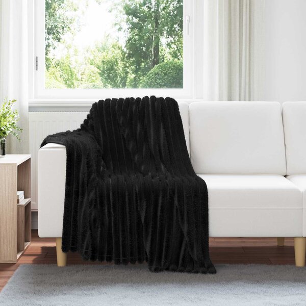 Dekorační deky 6 pcs Černá 150 x 130 cm Fleece