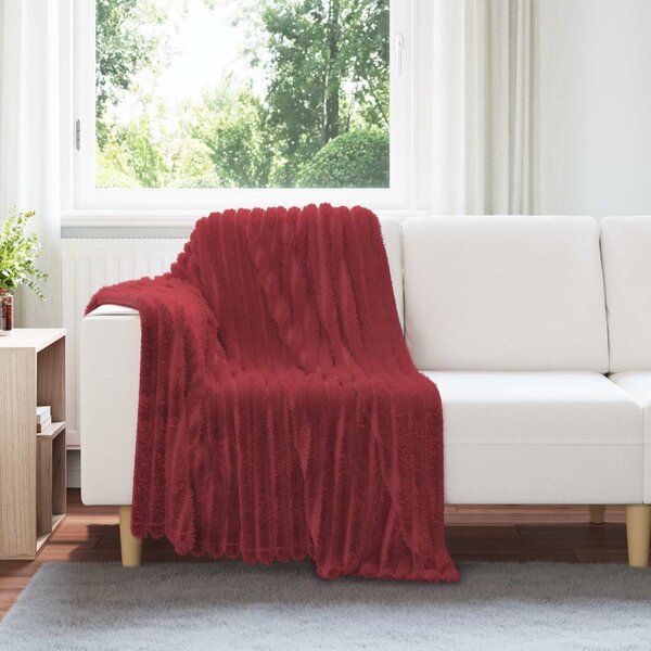 Dekorační deky 6 pcs Bordeaux červená 150 x 130 cm Fleece