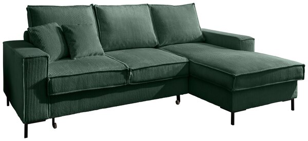 ROHOVÁ SEDAČKA, textil, tmavě zelená P & B - Sedací soupravy, Online Only