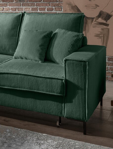 ROHOVÁ SEDAČKA, textil, tmavě zelená P & B - Sedací soupravy, Online Only