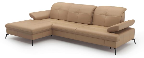 ROHOVÁ SEDAČKA, textil, kůže, cappuccino Sit & More - Sedací soupravy, Online Only