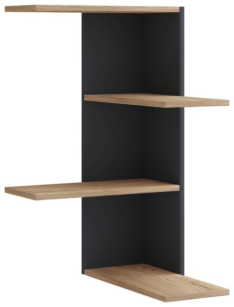 ROHOVÝ REGÁL, černá, medový dub, 45/77/45 cm MID.YOU - Online Only regály & police, Online Only