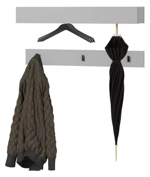 Set 2 nástěnných věšáků Semplo SM 06 (šedá)