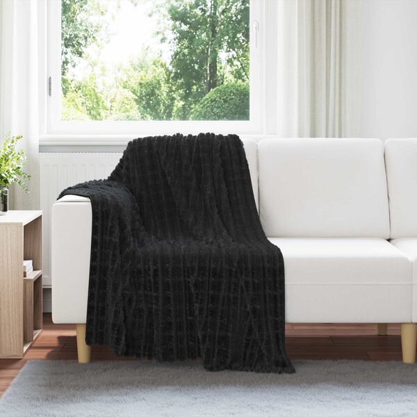 Dekorační deky 6 pcs Černá 150 x 130 cm Fleece