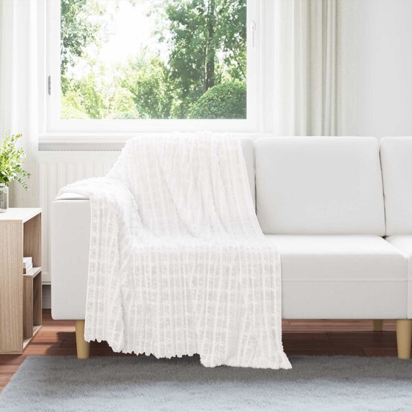 Dekorační deky 6 pcs Bílá 150 x 130 cm Fleece