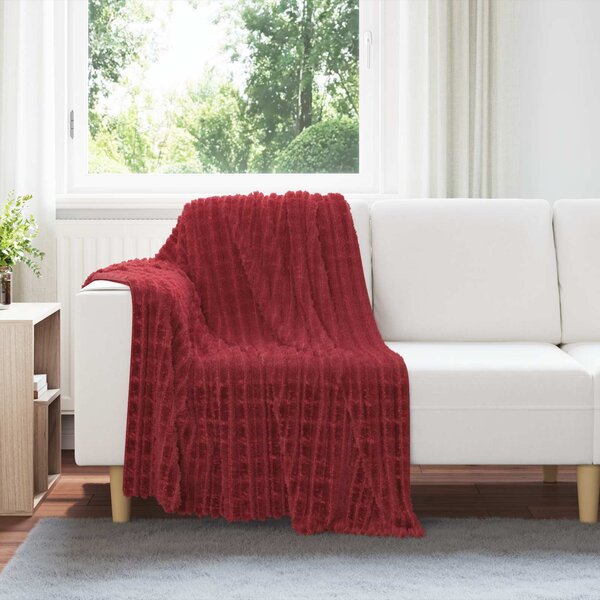 Dekorační deky 6 pcs Bordeaux červená 150 x 130 cm Fleece
