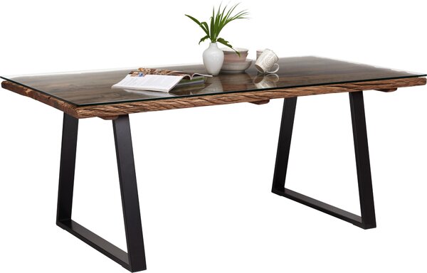 JÍDELNÍ STŮL, recyklované dřevo, přírodní barvy, černá, 190/95/76 cm Ambia Home - Jídelní stoly