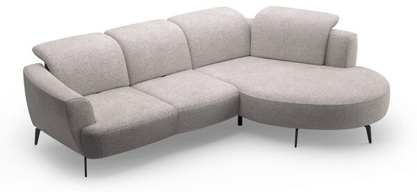 ROHOVÁ SEDAČKA, textil, barvy stříbra Sit & More - Sedací soupravy, Online Only