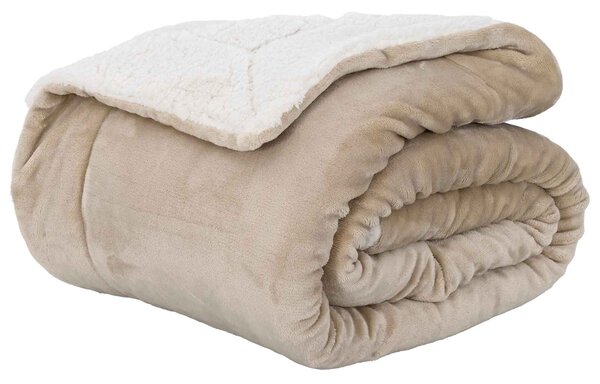 Plažová deka Béžová 240 x 270 cm Fleece