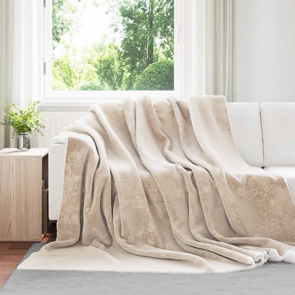 Plažová deka Béžová 240 x 270 cm Fleece