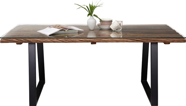 JÍDELNÍ STŮL, recyklované dřevo, přírodní barvy, černá, 190/95/76 cm Ambia Home - Jídelní stoly