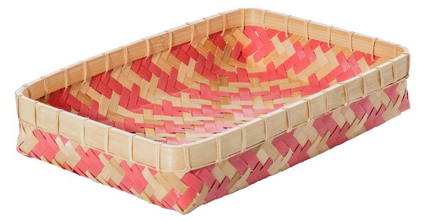 Koš / podnos Stripes 46x31,5x9cm malinový