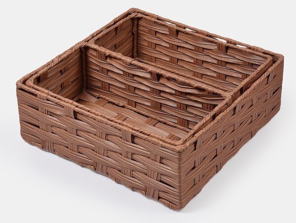 Sinsay - Úložný box 3 balení - hnědá
