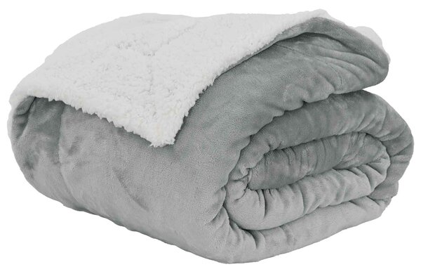 Plažová deka Šedá 240 x 270 cm Fleece