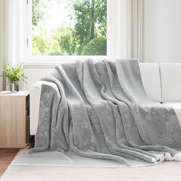 Plažová deka Šedá 240 x 270 cm Fleece