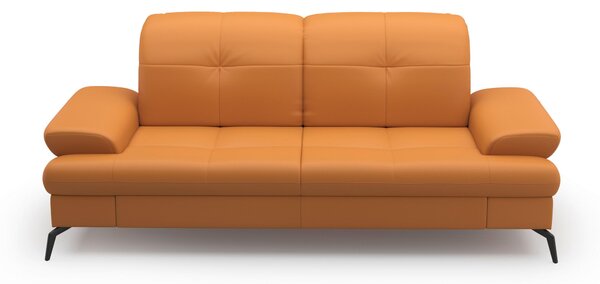 2,5SEDÁK, curry žlutá, kombinace pravá kůže/látka Sit & More - Pohovky, Online Only