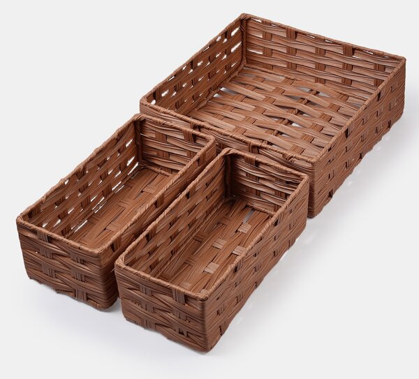 Sinsay - Úložný box 3 balení - hnědá