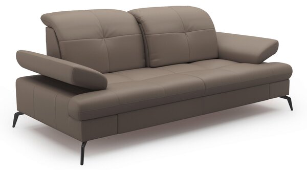 2,5SEDÁK, šedá, kombinace pravá kůže/látka Sit & More - Pohovky, Online Only