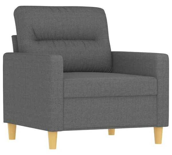 Křeslo s podnožkou tmavě šedé 60 cm textil 3201066