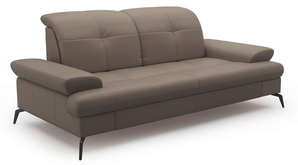 2,5SEDÁK, šedá, kombinace pravá kůže/látka Sit & More - Pohovky, Online Only