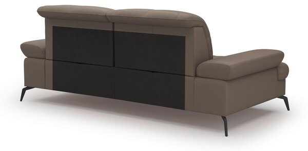 2,5SEDÁK, šedá, kombinace pravá kůže/látka Sit & More - Pohovky, Online Only