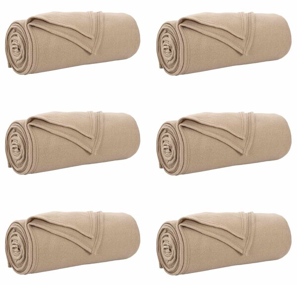 Dekorační deky 6 pcs Velbloudí 200 x 150 cm Fleece