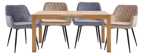 JÍDELNÍ STŮL, barvy dubu, 110/80/77 cm Carryhome - Jídelní stoly