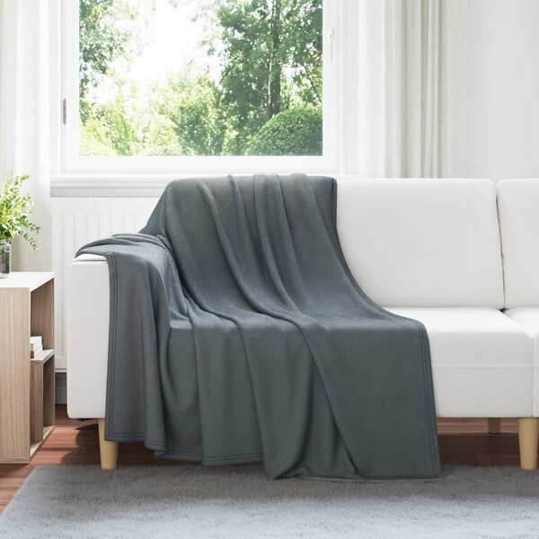 Dekorační deky 6 pcs Tmavě šedá 200 x 150 cm Fleece