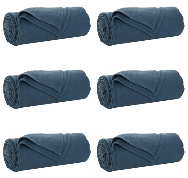 Dekorační deky 6 pcs Námořnická modrá 200 x 150 cm Fleece