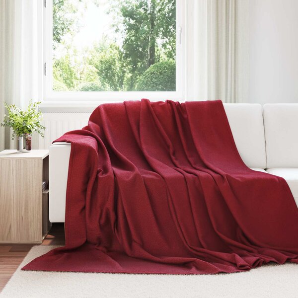 Dekorační deky 6 pcs Bordeaux červená 240 x 220 cm Fleece