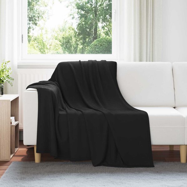 Dekorační deky 6 pcs Černá 200 x 150 cm Fleece