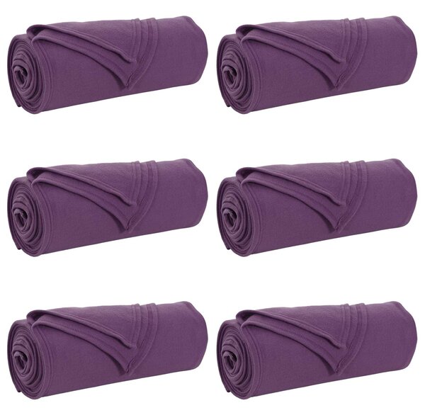Dekorační deky 6 pcs Fialová 200 x 150 cm Fleece