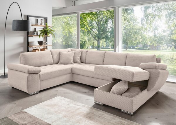 SEDACÍ SOUPRAVA, textil, béžová P & B - Sedací soupravy, Online Only