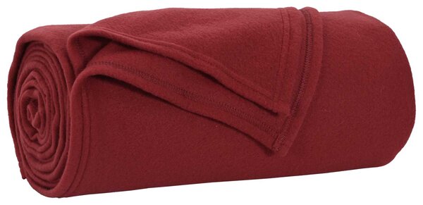 Dekorační deky 24 pcs Bordeaux červená 170 x 130 cm Fleece