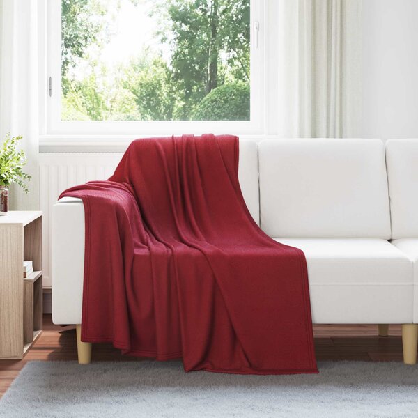 Dekorační deky 24 pcs Bordeaux červená 170 x 130 cm Fleece