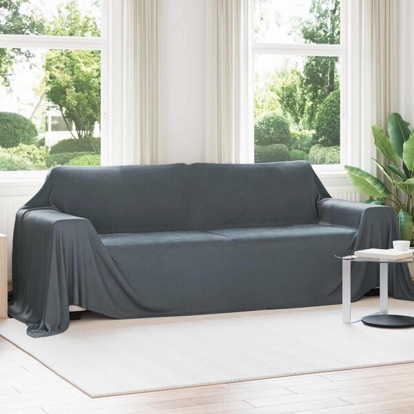 Plažová deka Tmavě šedá 350 x 270 cm Fleece