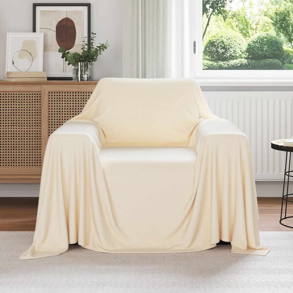 Dekorační deky 6 pcs Krémová 210 x 140 cm Fleece