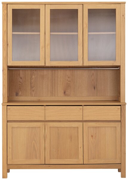 KREDENC, dub, přírodní barvy, 140/190/40 cm MID.YOU - Kredence a vitríny, Online Only