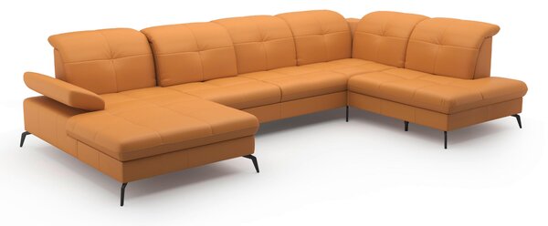 SEDACÍ SOUPRAVA, textil, kůže, curry žlutá Sit & More - Sedací soupravy, Online Only