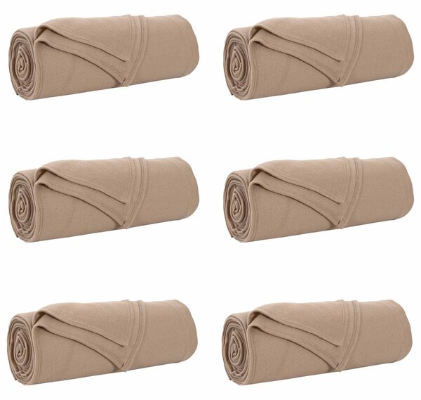 Dekorační deky 6 pcs Velbloudí 280 x 210 cm Fleece