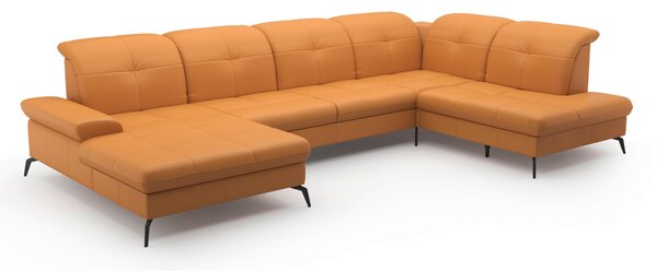 SEDACÍ SOUPRAVA, textil, kůže, curry žlutá Sit & More - Sedací soupravy, Online Only