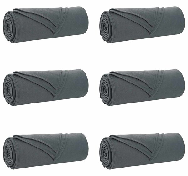Dekorační deky 6 pcs Tmavě šedá 210 x 140 cm Fleece