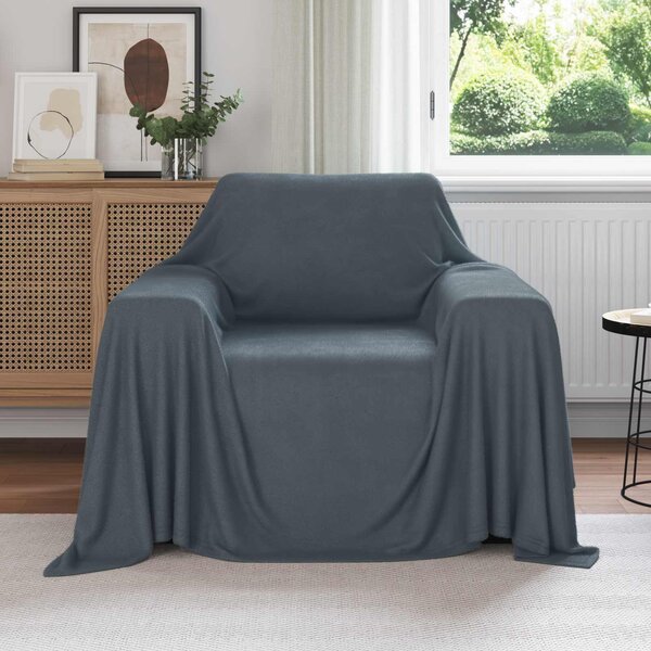 Dekorační deky 6 pcs Tmavě šedá 210 x 140 cm Fleece